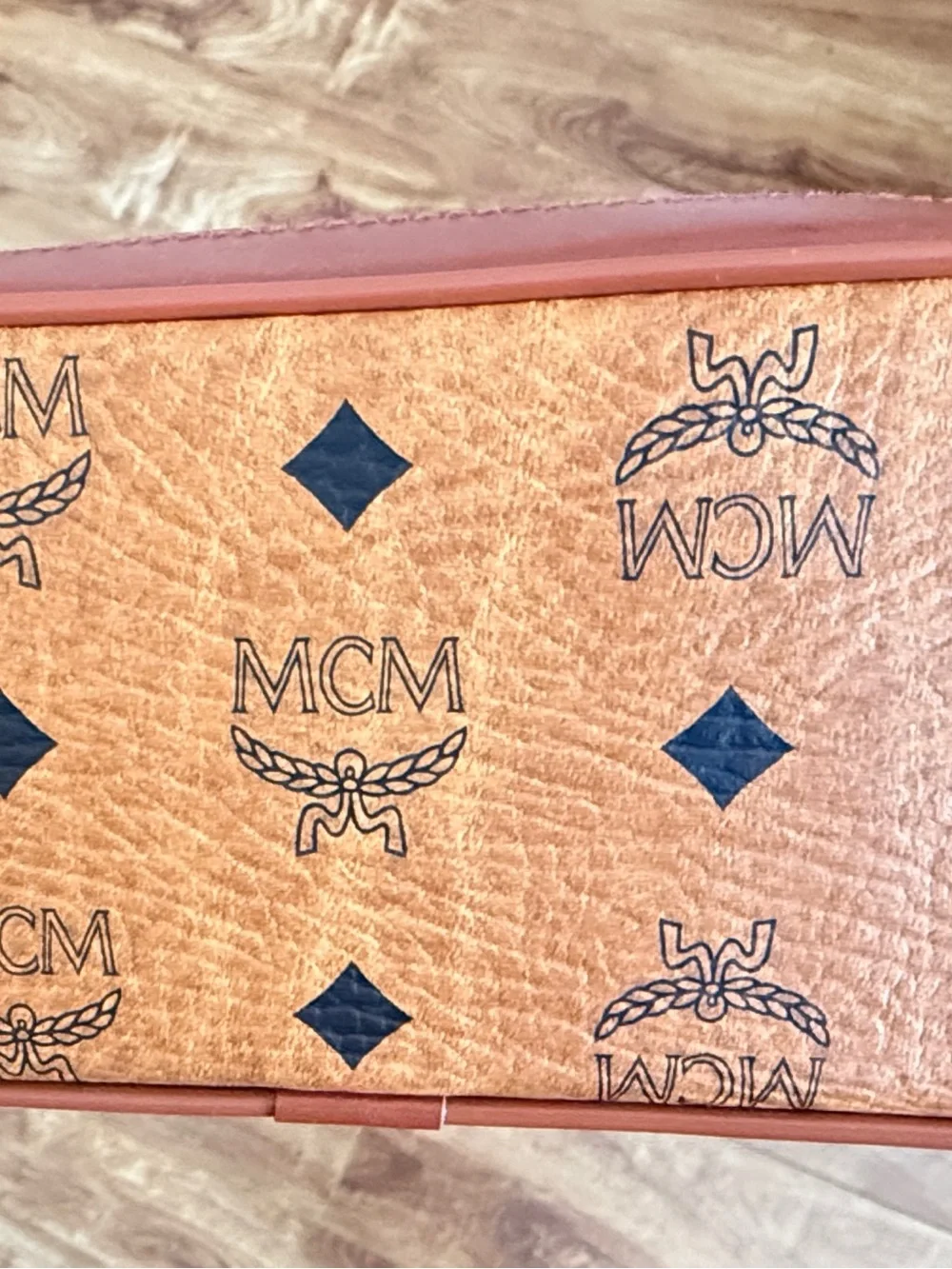 MCM Cognac Visetos Dome Satchel in Tan and Brown